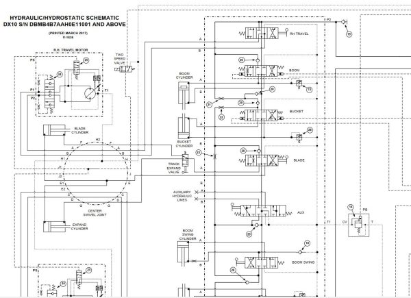 Bobcat Excavator DX10 Electrical and Hydraulic Schematic