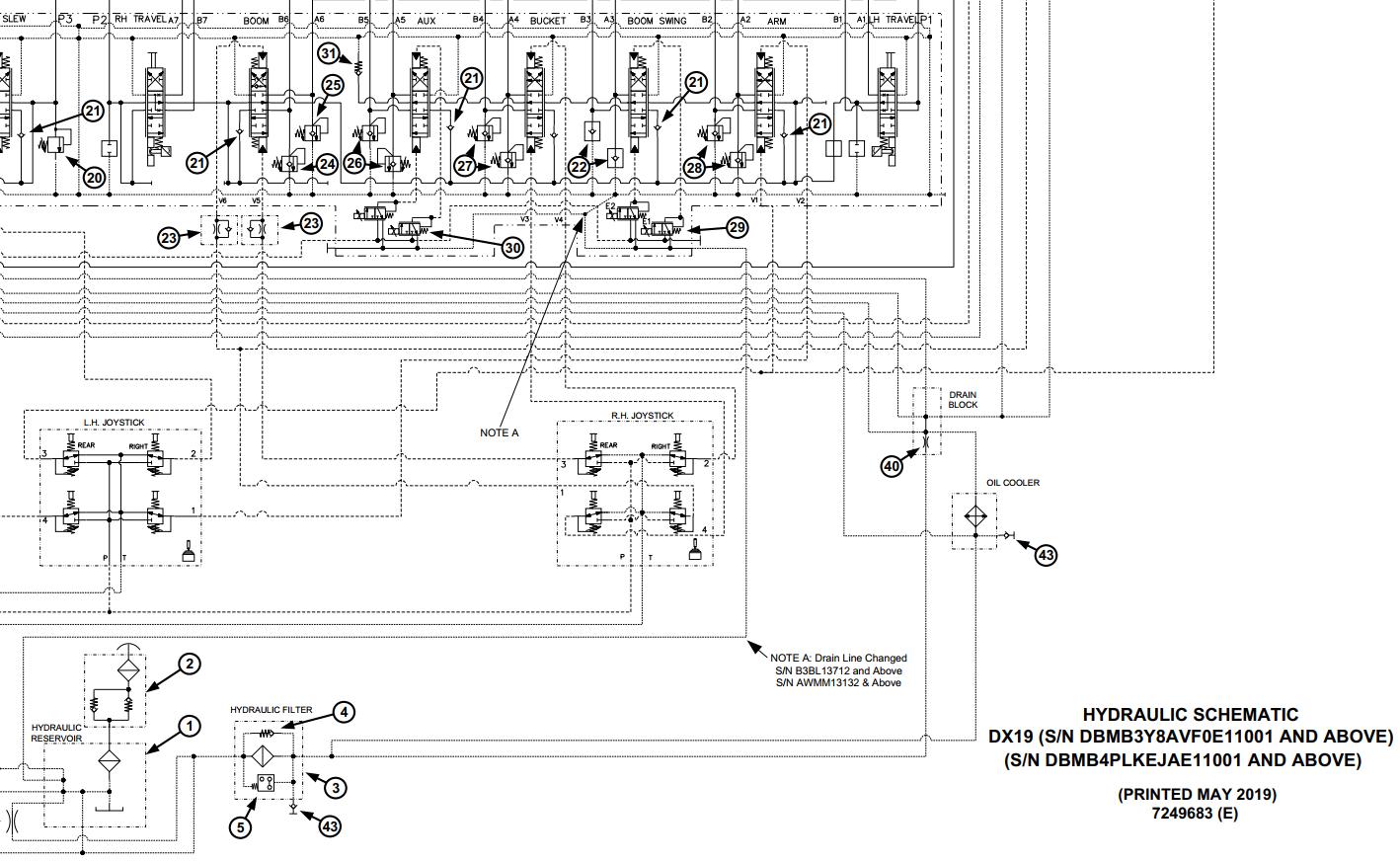 Bobcat Excavator DX19 Electrical and Hydraulic Schematic