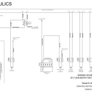 Bobcat Excavator E17 D17 Electrical and Hydraulic Schematic
