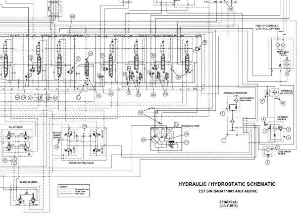 Bobcat Excavator E27 Electrical and Hydraulic Schematic