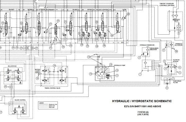 Bobcat Excavator E27z Electrical and Hydraulic Schematic