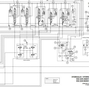 Bobcat Excavator E32 Electrical and Hydraulic Schematic