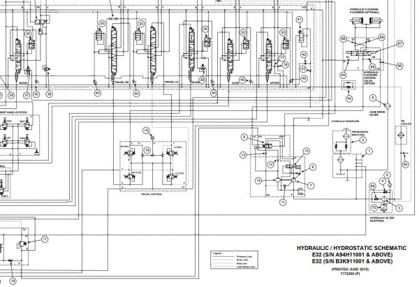 Bobcat Excavator E32 Electrical and Hydraulic Schematic