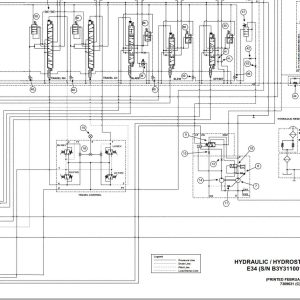 Bobcat Excavator E34 Electrical and Hydraulic Schematic