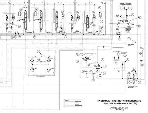 Bobcat Excavator E35i Electrical and Hydraulic Schematic