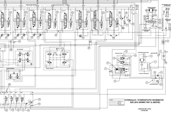 Bobcat Excavator E55 Electrical and Hydraulic Schematic
