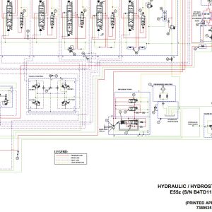 Bobcat Excavator E55z Electrical and Hydraulic Schematic 1