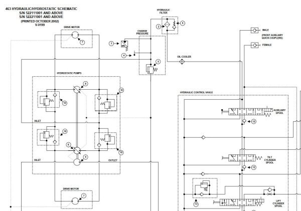 Bobcat Loader 463 Hydraulic Schematic
