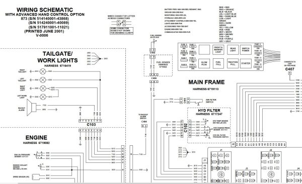 Bobcat Loader 873 Electrical and Hydraulic Schematic
