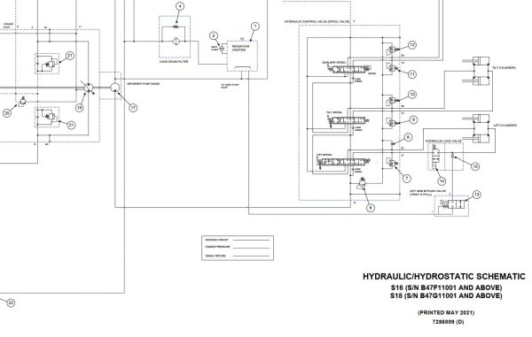 Bobcat Loader S16 S18 Electrical and Hydraulic Schematic