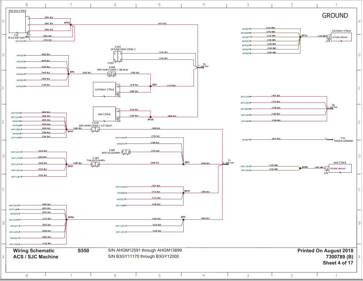 Bobcat Loader S550 Electrical and Hydraulic Schematic 1