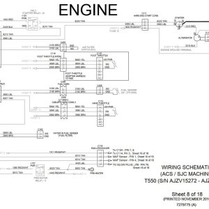Bobcat Loader T550 Electrical and Hydraulic Schematic