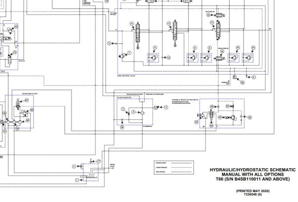 Bobcat Loader T66 Electrical and Hydraulic Schematic