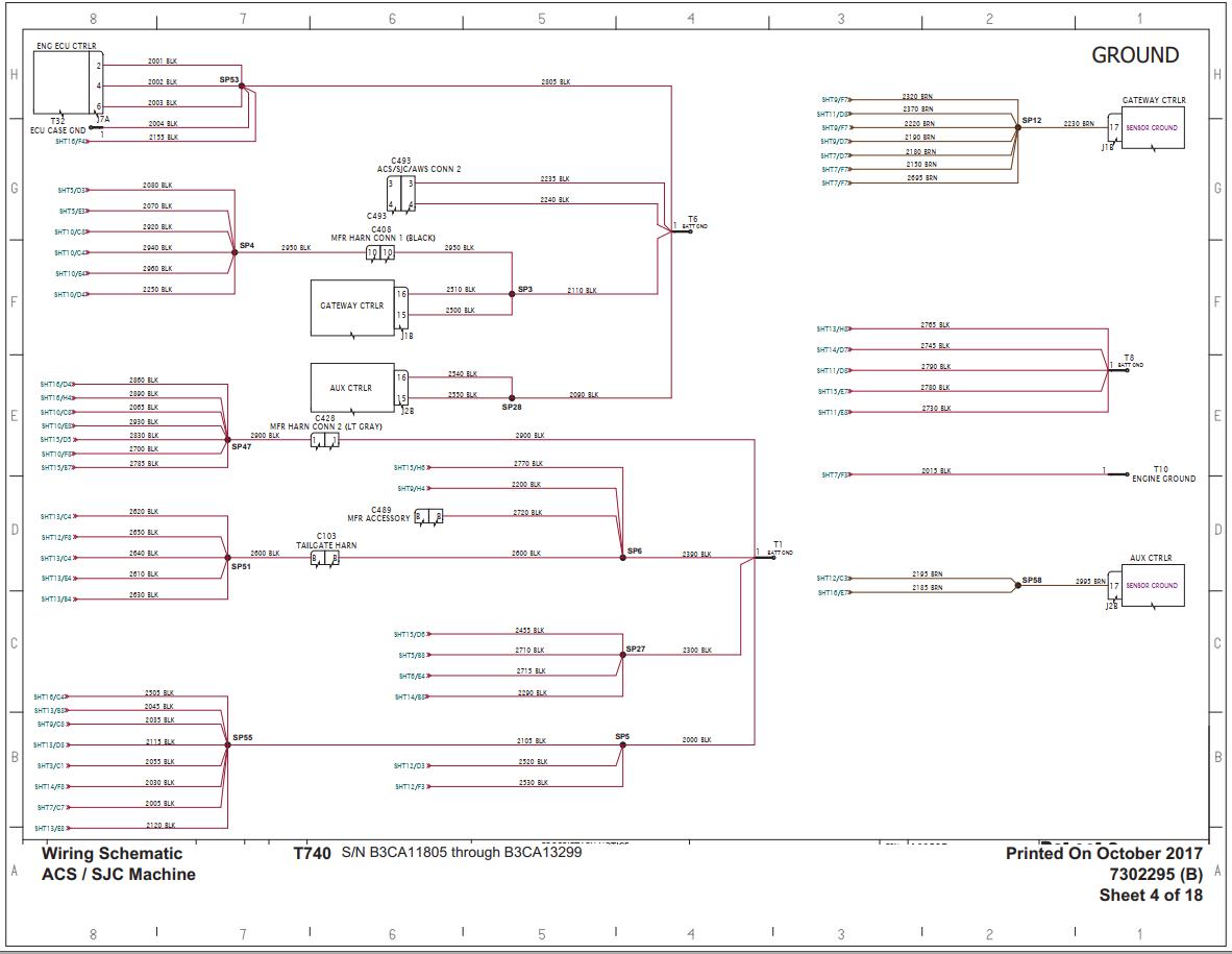 Bobcat Loader T740 Electrical and Hydraulic Schematic