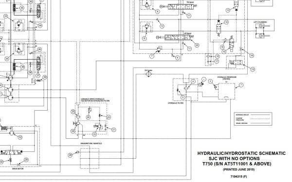 Bobcat Loader T750 Electrical and Hydraulic Schematic