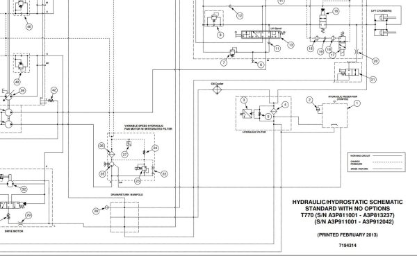 Bobcat Loader T770 Electrical and Hydraulic Schematic
