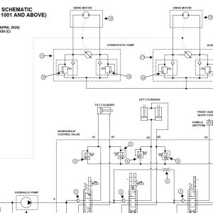 Bobcat Mini Track Loader MT100 Electrical and Hydraulic Schematic