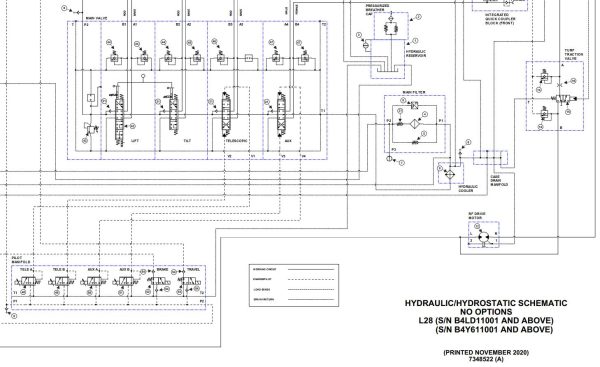 Bobcat Small Articulated Loader L28 Electrical and Hydraulic Schematic