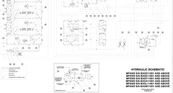 Bobcat Telescopic Handler MF9305 Electrical and Hydraulic Schematic