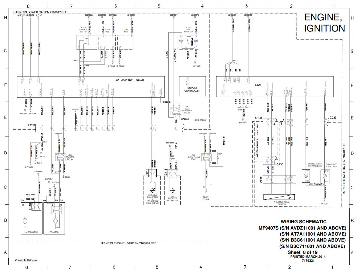 Bobcat Telescopic Handler MF9407 Electrical and Hydraulic Schematic