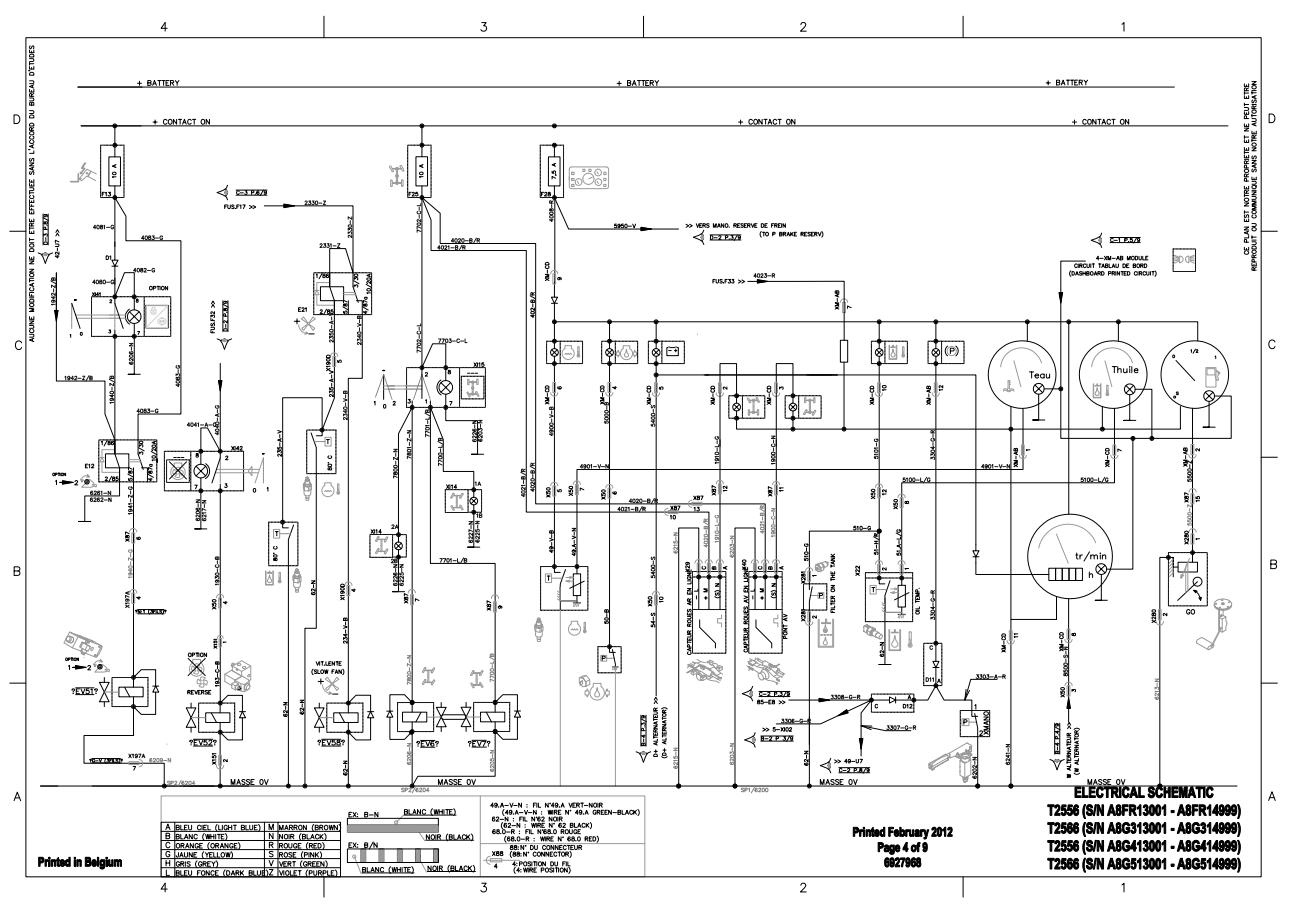 Bobcat Telescopic Handler T2556 T2566 Electrical and Hydraulic Schematic