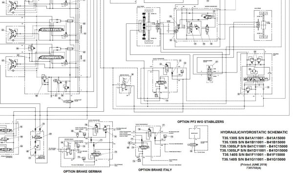 Bobcat Telescopic Handler T35140 Electrical and Hydraulic Schematic