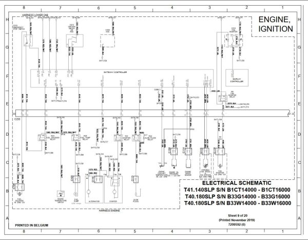 Bobcat Telescopic Handler T40.180 Electrical and Hydraulic Schematic
