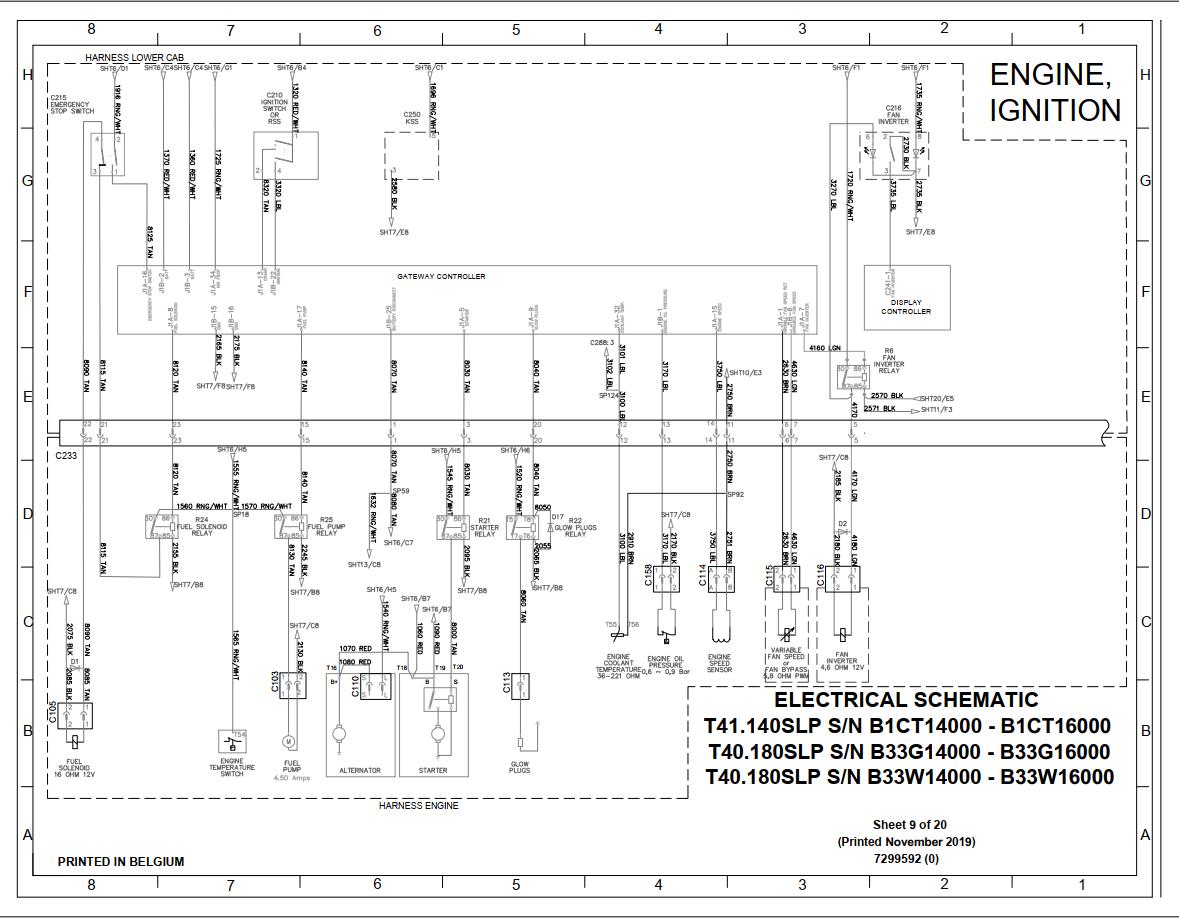 Bobcat Telescopic Handler T40.180 Electrical and Hydraulic Schematic