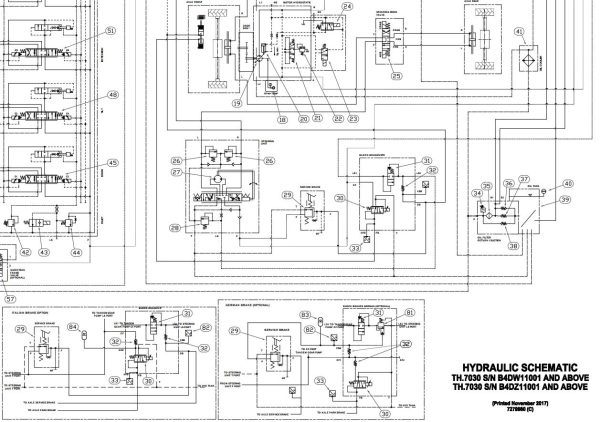 Bobcat Telescopic Handler TH.7030 Electrical and Hydraulic Schematic