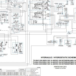 Bobcat Telescopic Handler TH.8043 Electrical and Hydraulic Schematic