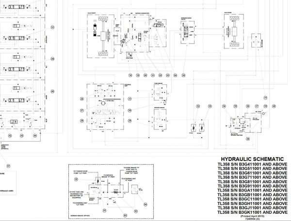 Bobcat Telescopic Handler TL358 Electrical and Hydraulic Schematic