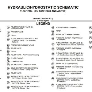 Bobcat Telescopic Handler TL36.120 Hydraulic Schematic