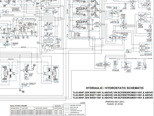 Bobcat Telescopic Handler TL43.80 Electrical and Hydraulic Schematic