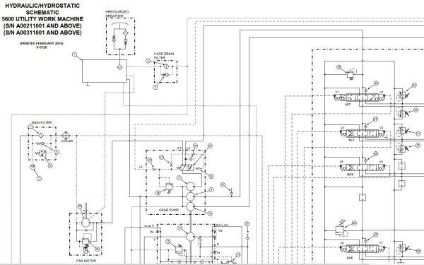 Bobcat Toolcat 5600 C Series Electrical and Hydraulic Schematic