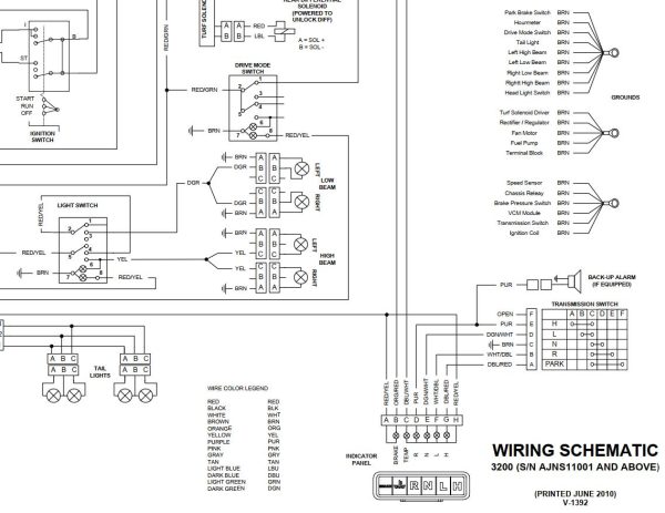 Bobcat Utility Vehicle 3200 Electrical Schematic