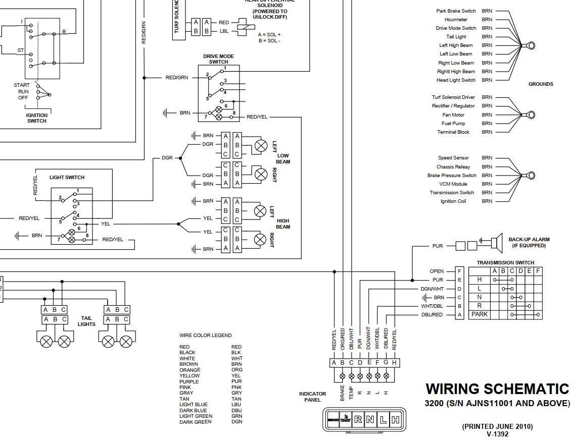 Bobcat Utility Vehicle 3200 Electrical Schematic