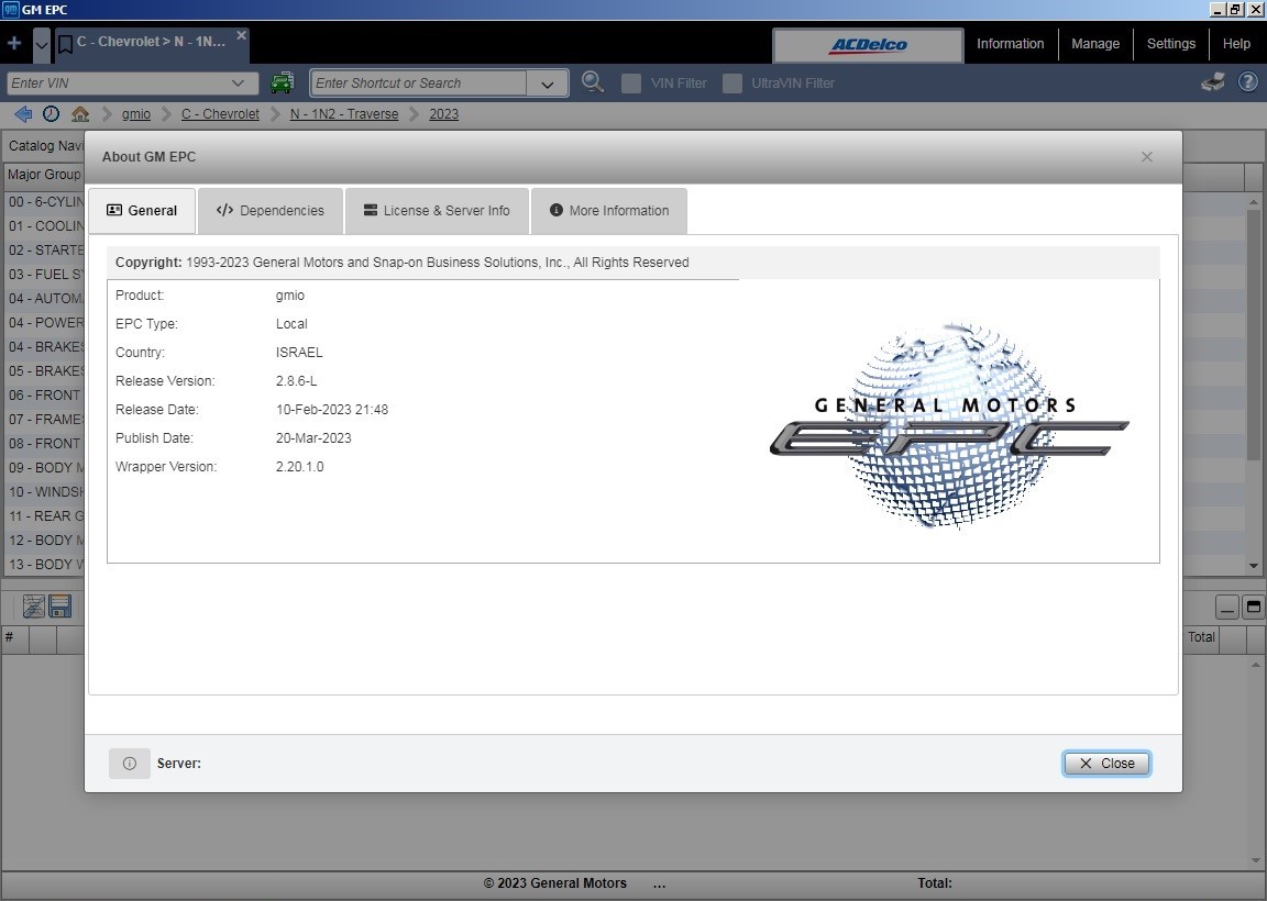 General GMIO Motors Asia Africa EPC 04.2023 Spare Parts Catalog 180b3340981d1de4fcfdc2d6867ec9a0a