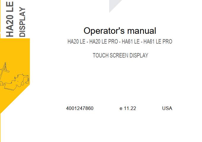 Haulotte Articulating Boom Lift HA20LE to HA61LE PRO Operators Manual