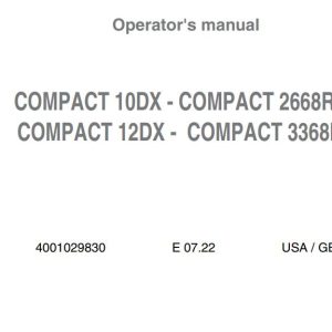 Haulotte Electric Scissor Lift COMPACT 10DX 2668RT 12DX 3368RT Operators Manual