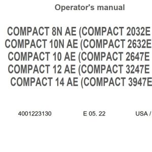 Haulotte Electric Scissor Lift COMPACT 8N AE to 14 AE Operators Manual