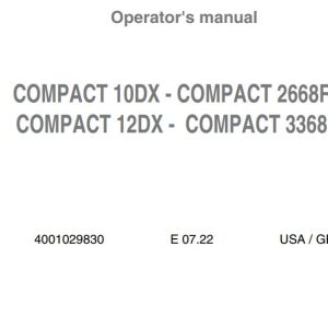 Haulotte Scissor Lift COMPACT 10DX 2668RT 12DX 3368RT Operators Manual