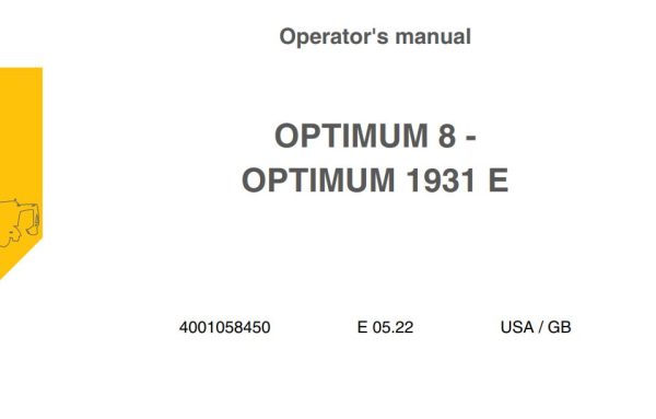 Haulotte Scissor Lift OPTIMUM 8 1931E Operators Manual