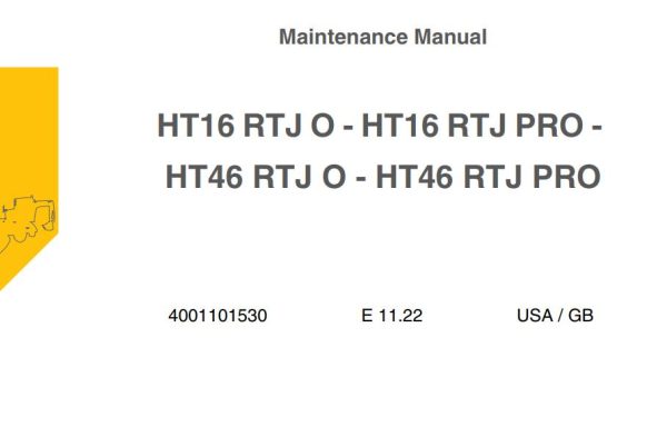 Haulotte Telescopic Boom HT16RTJ O to HT46RTJ PRO Maintenance Manual