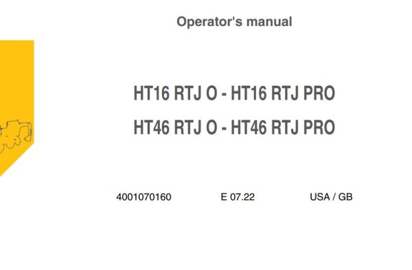 Haulotte Telescopic Boom HT16RTJ O to HT46RTJ PRO Operators Manual EN DE