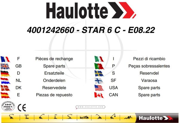 Haulotte Vertical Mast STAR 6C Spare Parts Catalog EN FR