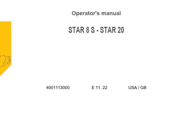Haulotte Vertical Mast STAR 8S 20 Operators Manual EN DE