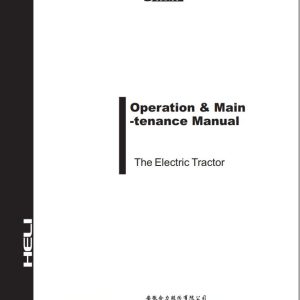 Heli Electric Tractor G Series 8 15t Operation and Maintenance Manual
