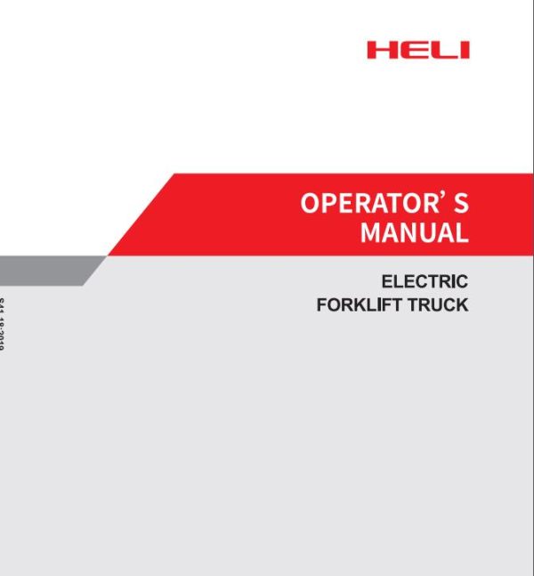 Heli Forklift Truck G Series 1 2.5t Operators Parts Manual EN ZH
