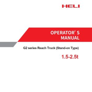 Heli Forklift Truck G2 Series 1.5 3.2t Service Operation Parts Manual EN ZH