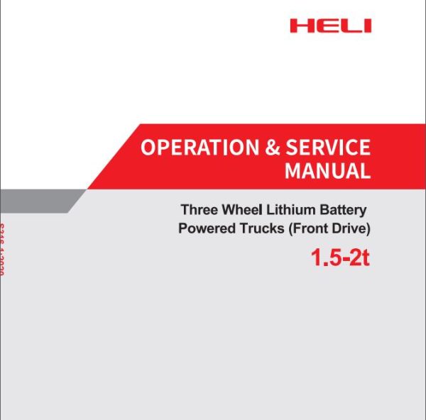 Heli Forklift Truck G2 Series 2t Operation Service Parts Manual EN ZH
